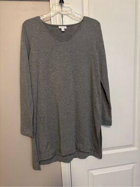 purejill Luxe Tencel® Gray Crewneck Top